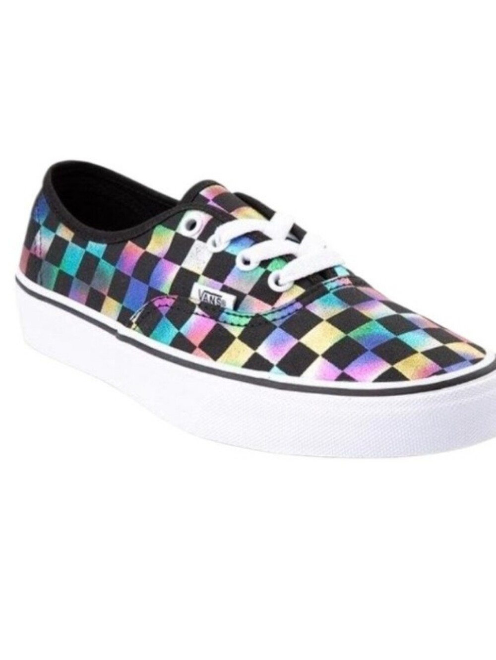 Checkerboard Vans Rainbow Sneakers - Black & Multicolor